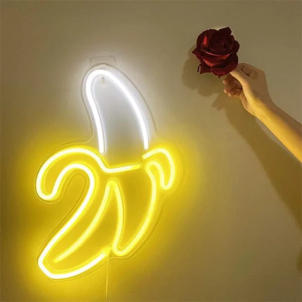 Wanxing Banana Shape Neon Light Signs Room Wall Decor Lamp LED Neon Sign Lamp Wall Art Neon Night Lights Hanging LED For Party - Image 5