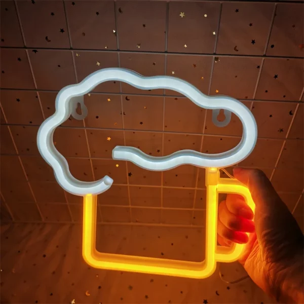 Cold Beer Cheers LED Neon Light Sign Acrylic Neon Sign USB/Battery powered For Home Man Cave Party Club Bar Store Wall Art Decor