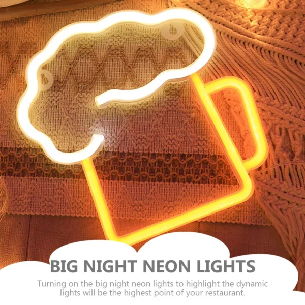 Beer LED Neon Lights Decorations Signs for Wall Pub Night Letter Lamp