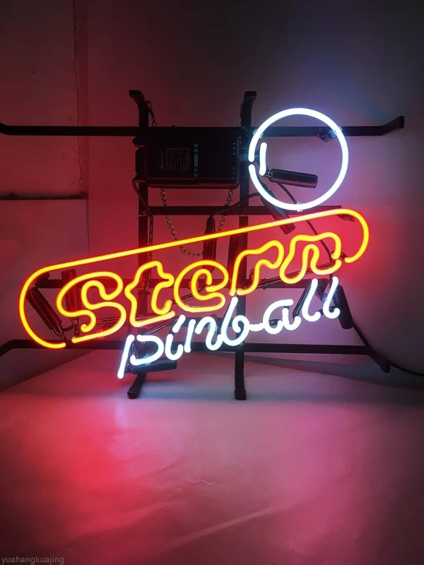 Neon Signs Gift Stern Pinball Real Glass Beer Bar Pub Recreation Room Game Room Wall Window Decoration tin