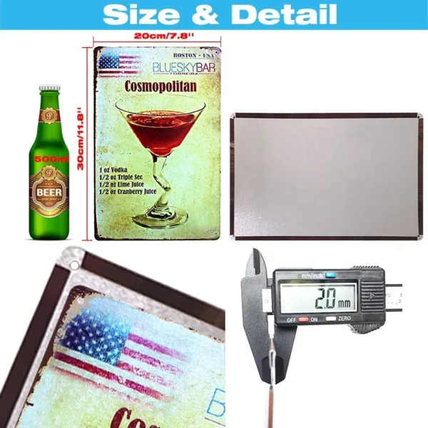 Beer Pub Neon Retro Bar Metal Poster Garage Living Room Decoration Neon Sign Cinema Living Custom Tin Vintage Home Decor Walll - Image 3